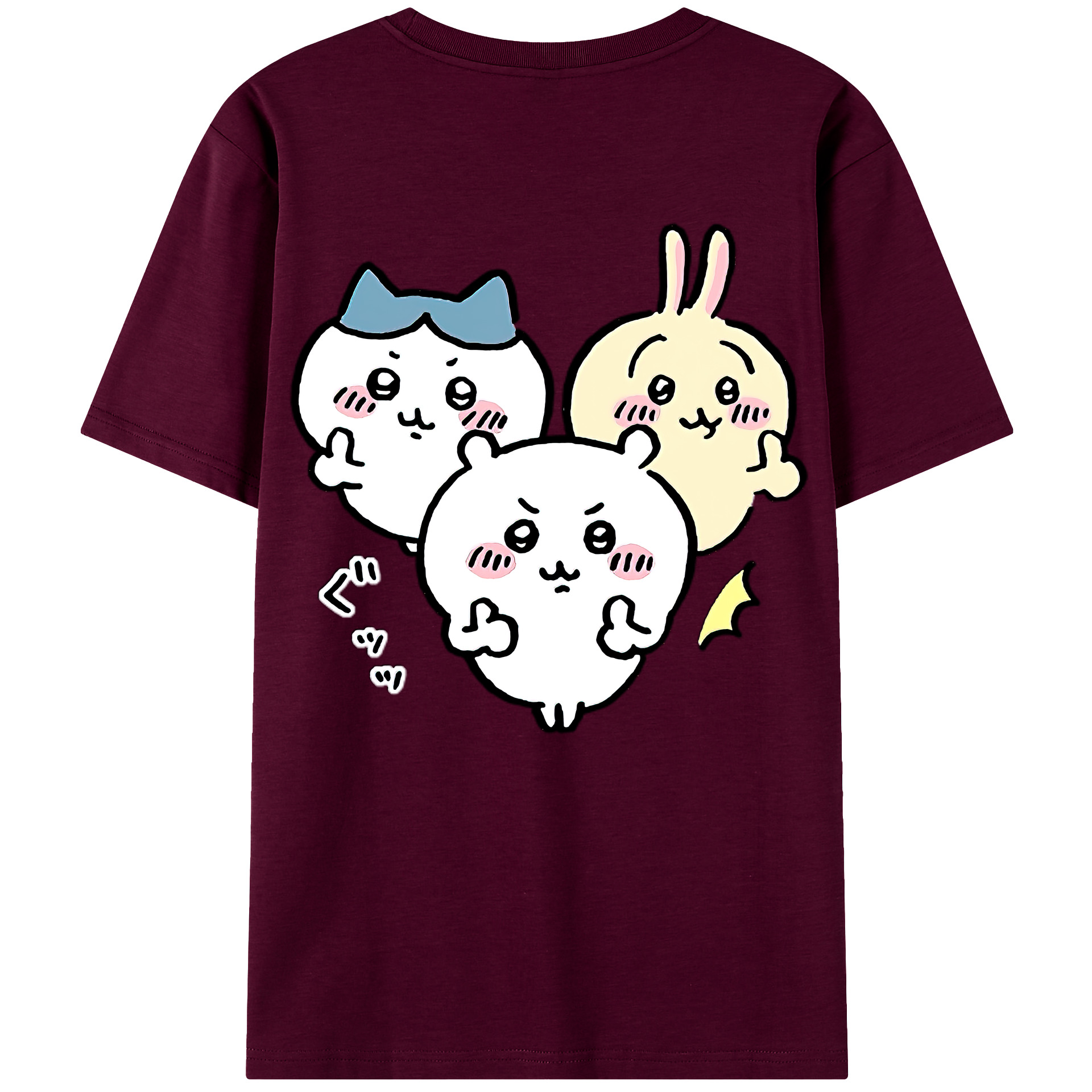 （画像用） ちいかわ うさぎ Chii-kawa usagi レディース半袖Tシャツ(バックプリント)